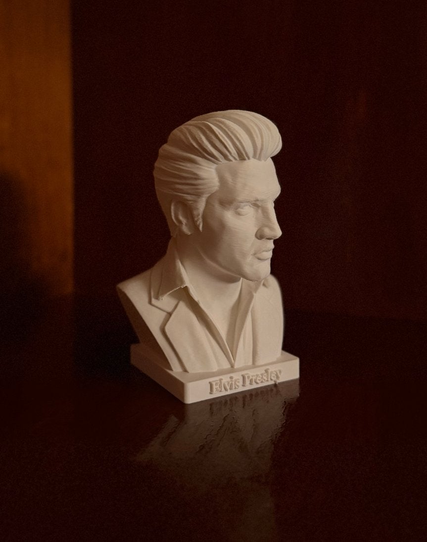 Elvis Presley Buste - Wit - 15cm, Minder dan 20 cm, Buste, Kunststof, Ophalen of Verzenden