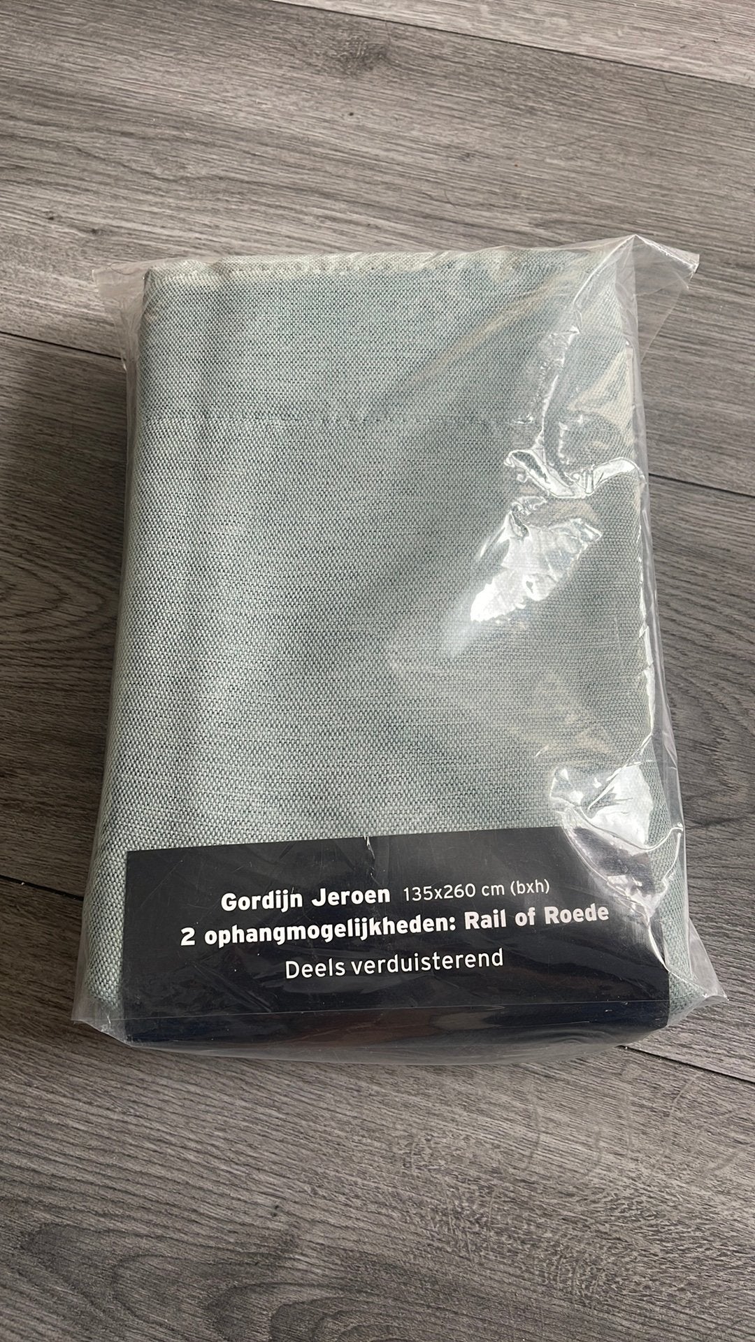 Gordijn Jeroen 135 x 260 Rail of roede mint groen, Kwantum, Nieuw, Ophalen of Verzenden, Gordijn