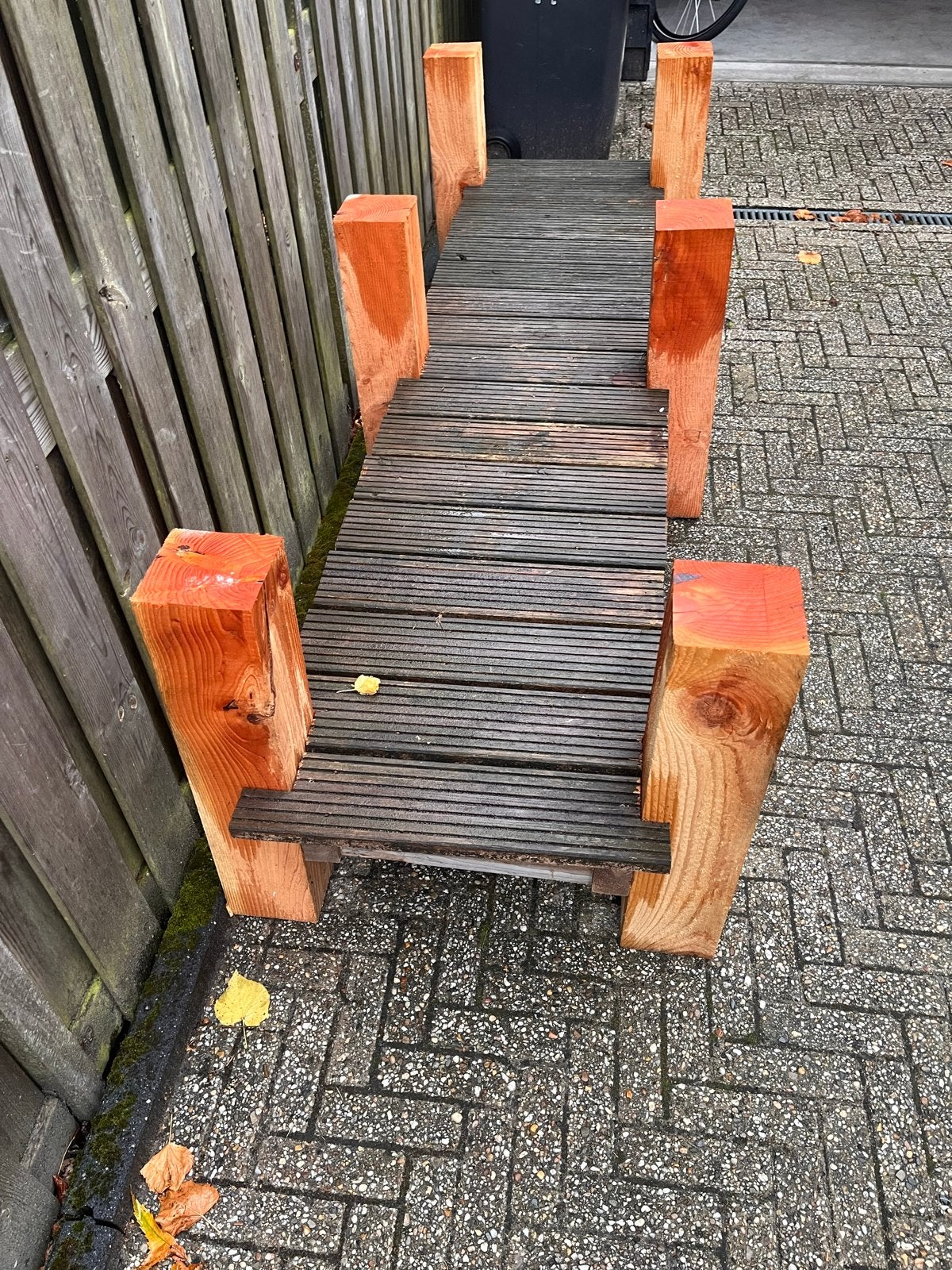 Stevige houten tuinbank - ideaal voor buiten, Tuin en Terras, Tuinbanken, Ophalen, Gebruikt, Hout