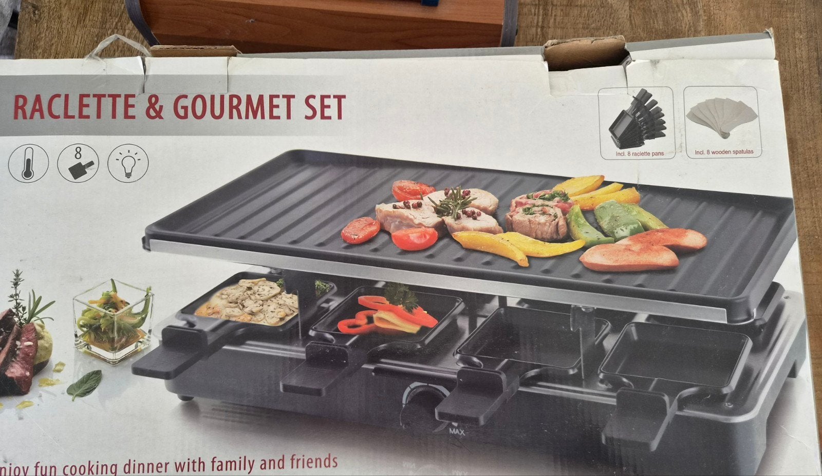 Raclette & Gourmet Set - 8 personen, Ophalen, Gebruikt, 8 personen of meer