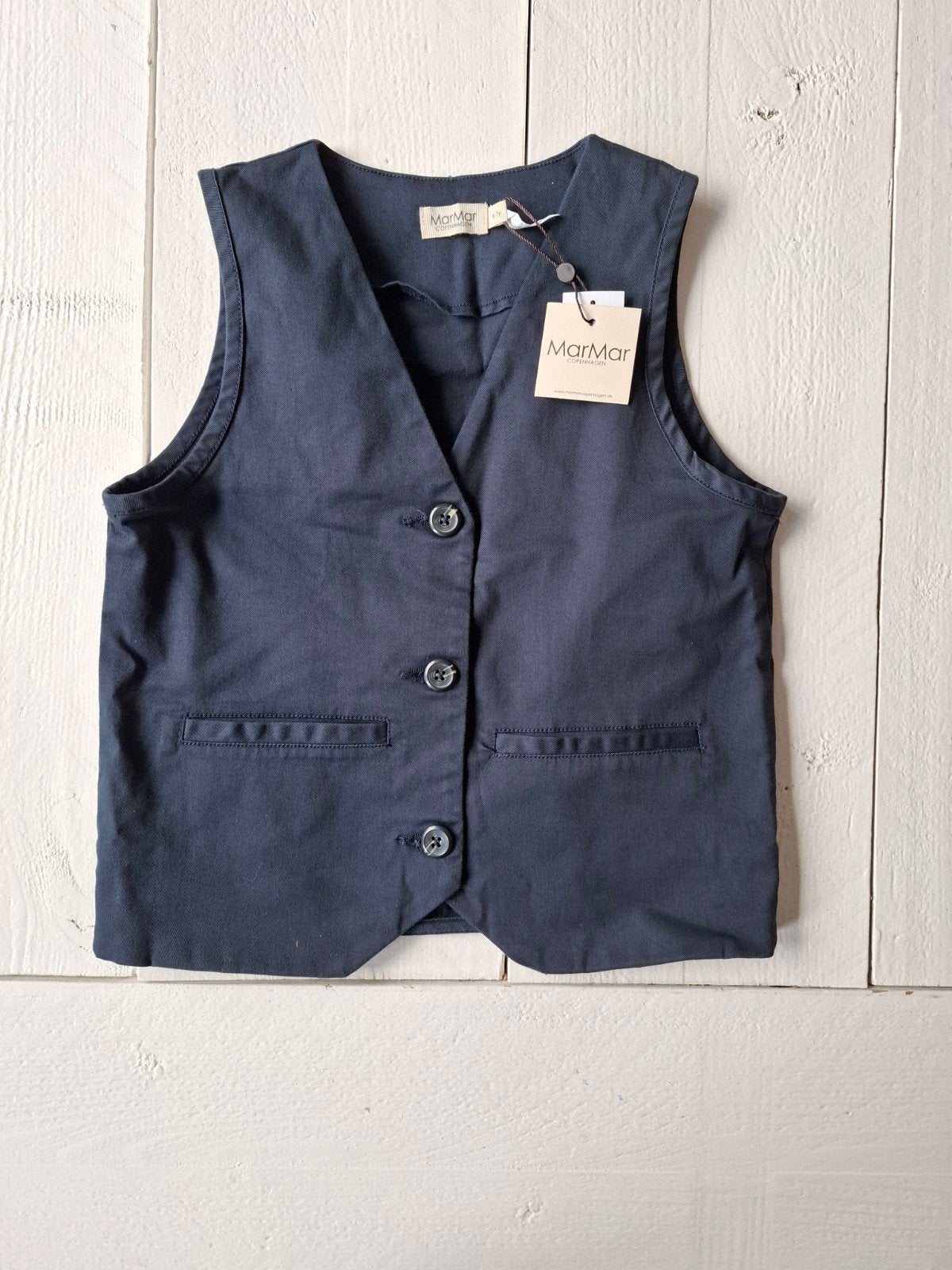 MarMar Copenhagen navy gilet vestje 6-7 116/122, Ophalen of Verzenden, Nieuw, Jongen of Meisje