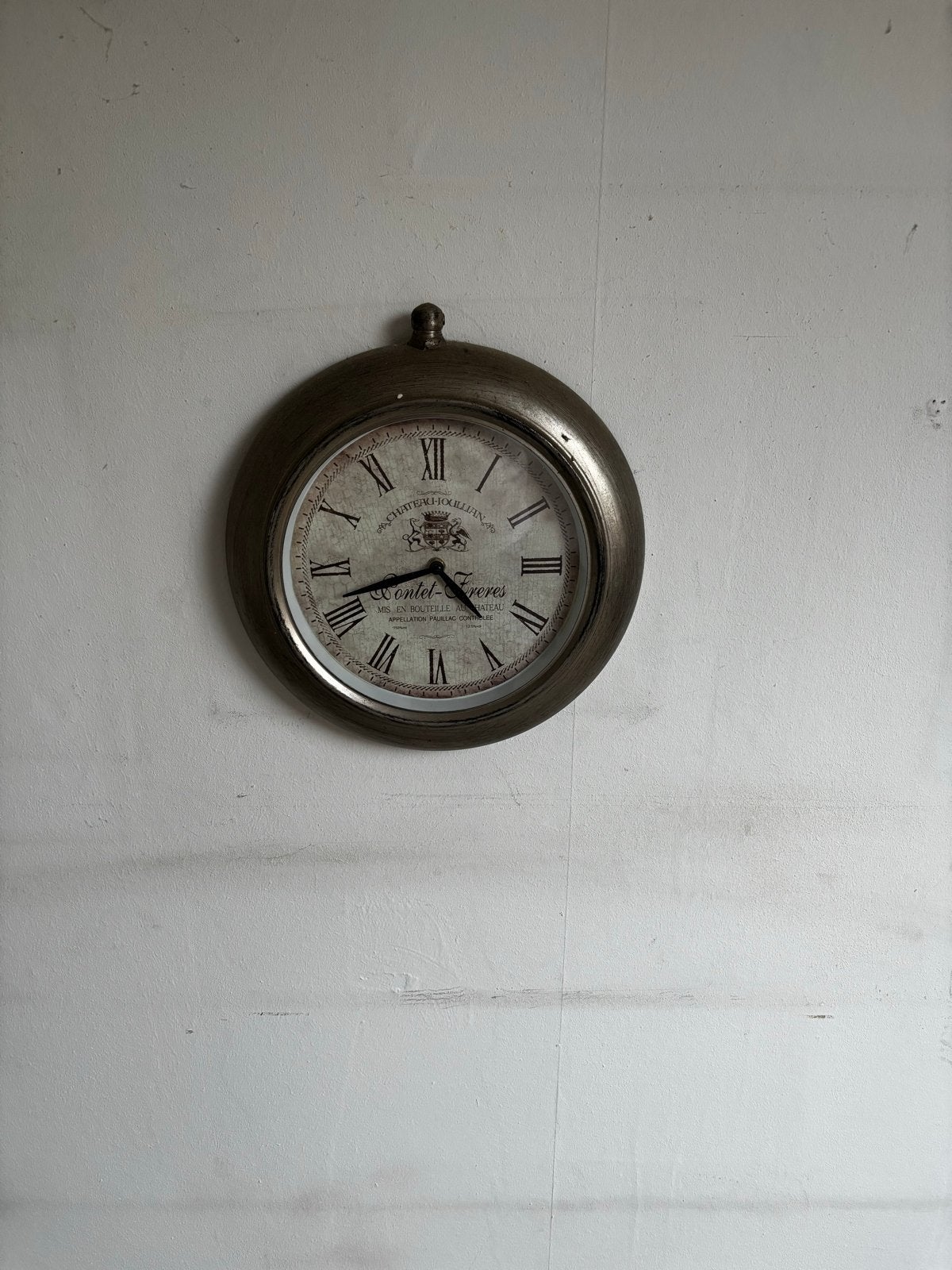 Ronde spiegel met crèmekleurige lijst, Rond, Ophalen of Verzenden, Zo goed als nieuw, Minder dan 100 cm