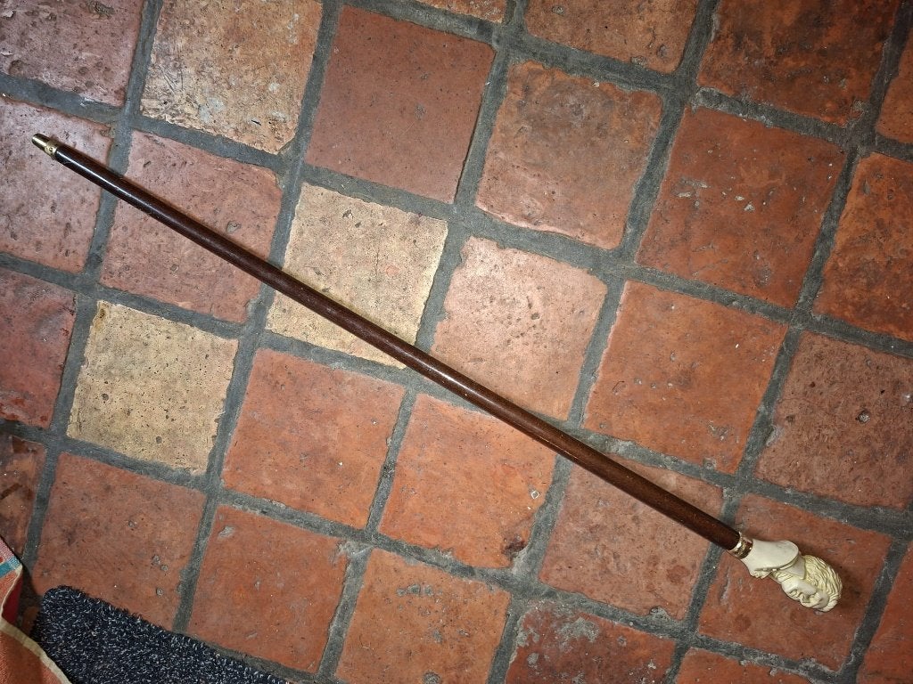 Wandelstok met hoofd, jaren 1970, Ophalen of Verzenden