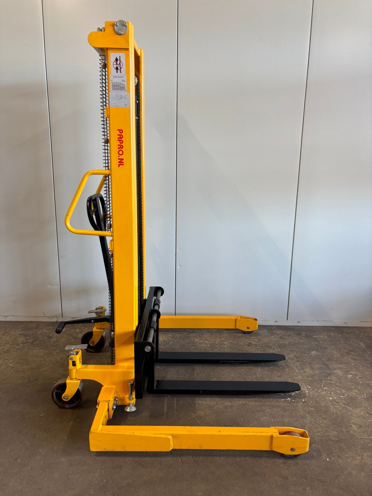 Breedspoorstapelaar 300cm / handstapelaar / stapelaar lifter, Ophalen, Gebruikt, ., .