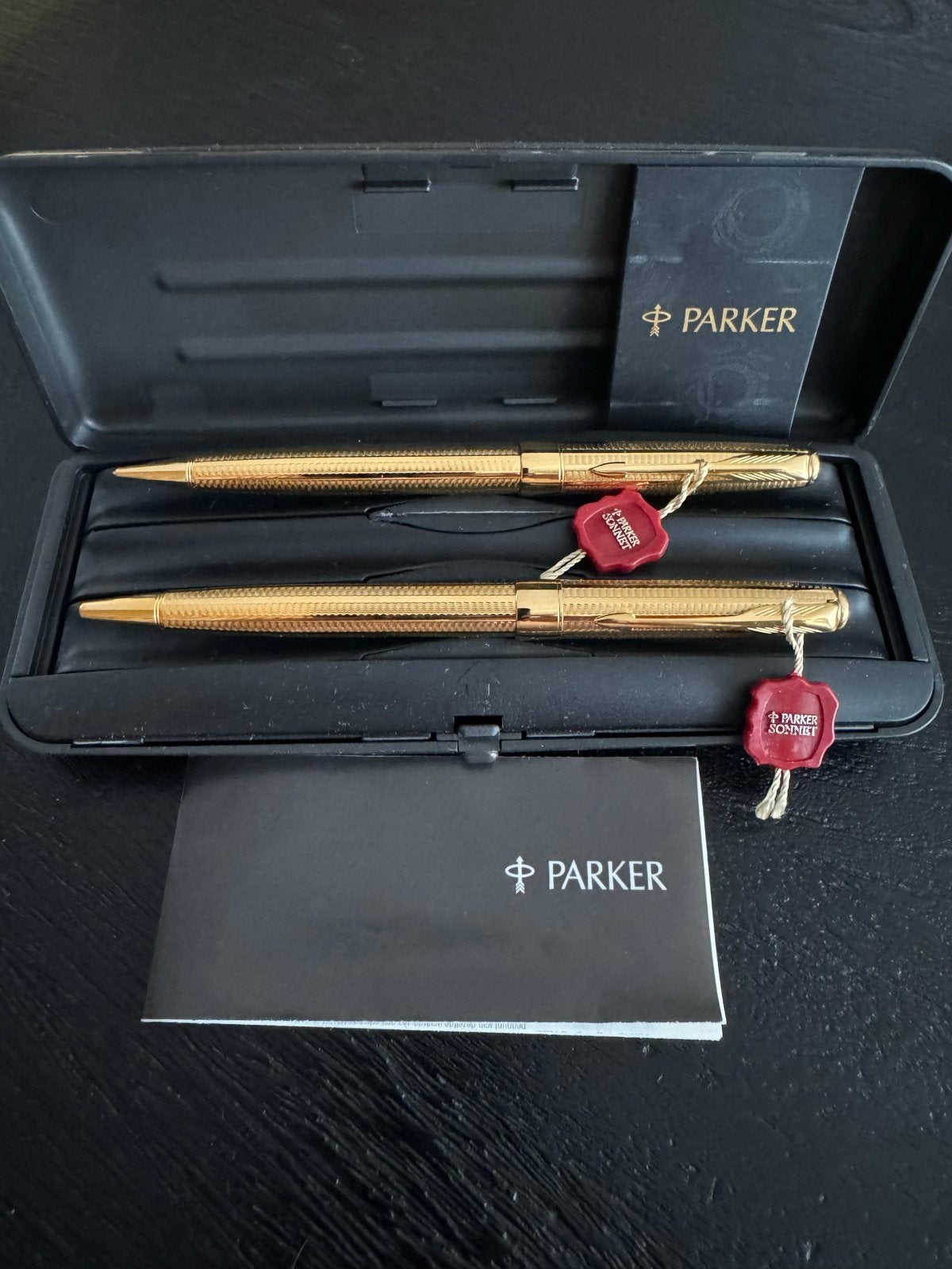 Parker Sonnet Pennenset - Balpen & Vulpotlood (goldplated), Sonnet parker, Pennenset, Sonnet, Nieuw