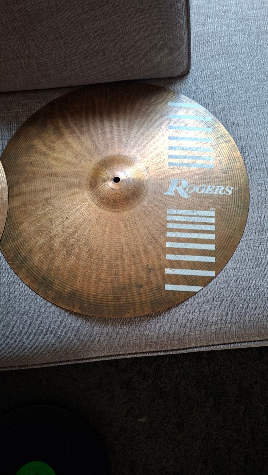 Rodgers 20", pearl boomstand, gibraltar boomarm dixon cymbad, Ophalen of Verzenden, Gebruikt, Drums of Percussie