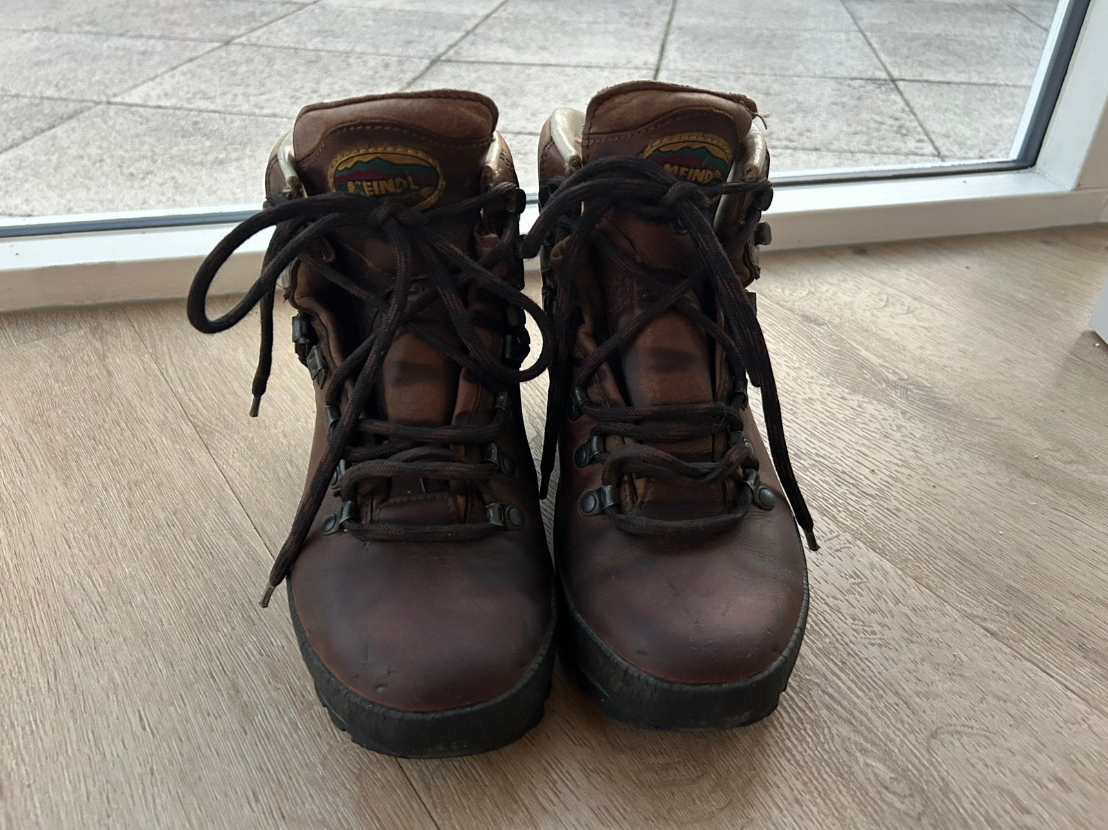 Meindl dames wandelschoenen, bruin leer, maat 40,5, Ophalen of Verzenden, Gebruikt, Schoenen