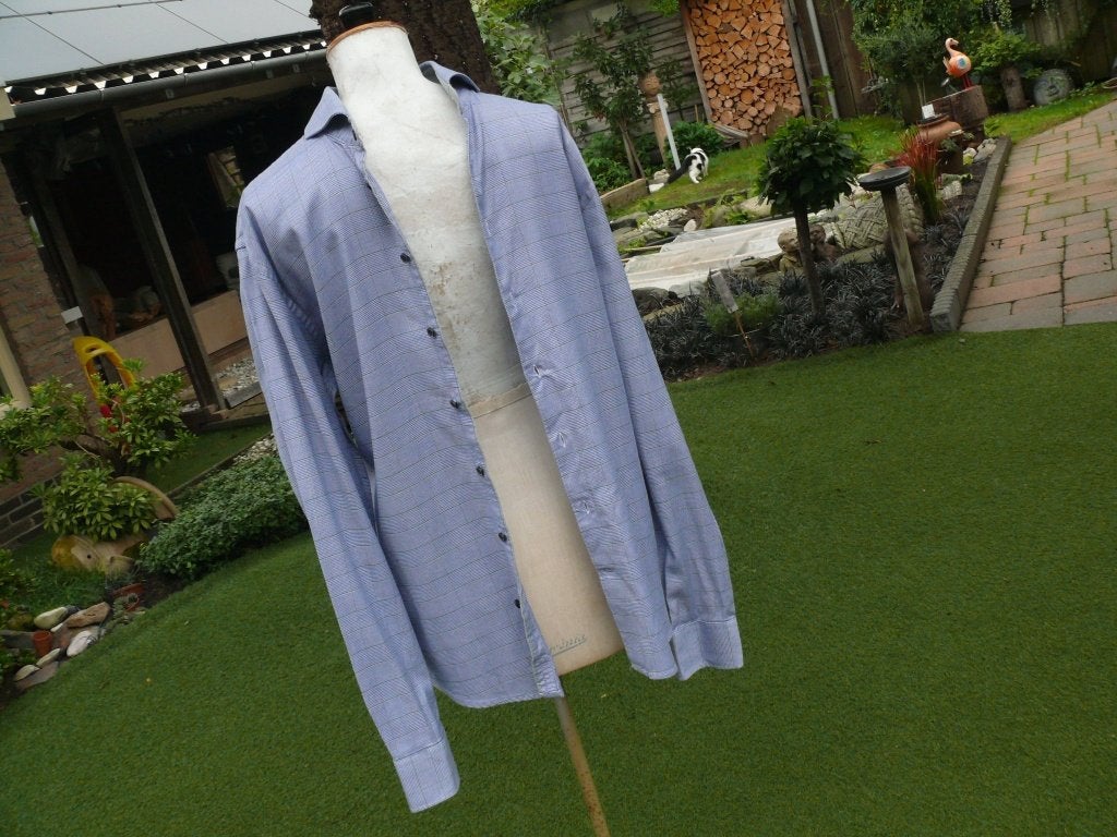 John Miller overhemd maat 41 / 16 / L als nieuw, Kleding | Heren, Blauw, Ophalen of Verzenden, Zo goed als nieuw, Halswijdte 41/42 (L)