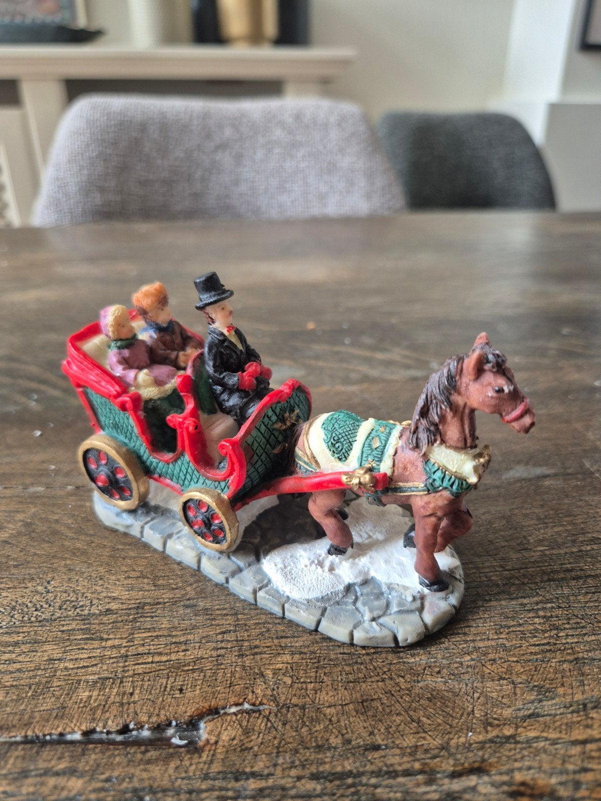 Lemax kersttafereel - paard en wagen, Ophalen, Gebruikt