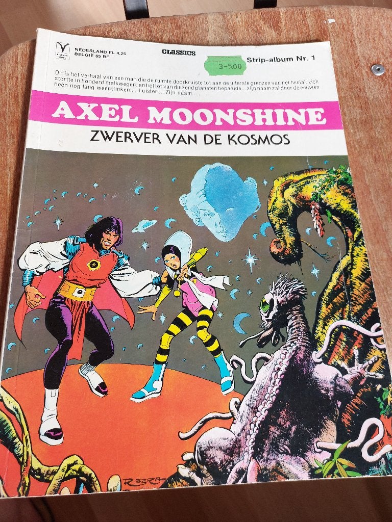 zwerver van de kosmos, Axel Moonshine, Boeken, Eén stripboek, Ophalen of Verzenden