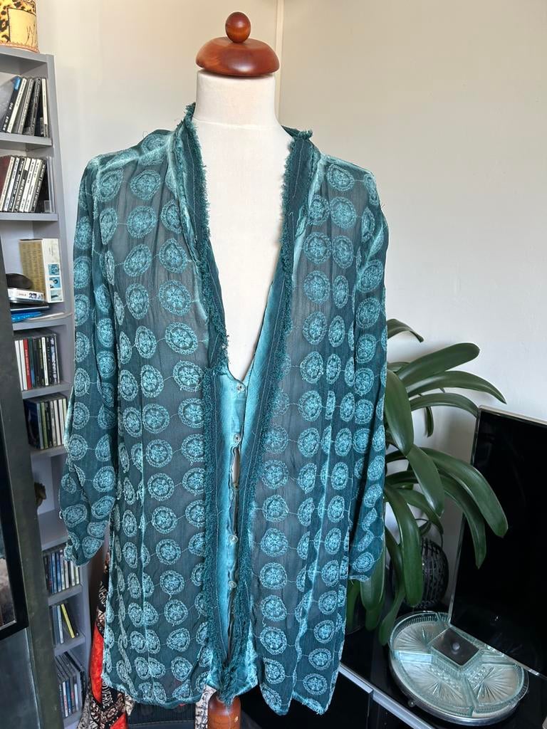 Didi tuniek blouse petrol mt Xl, Ophalen of Verzenden, Gedragen, Maat 46/48 (XL) of groter