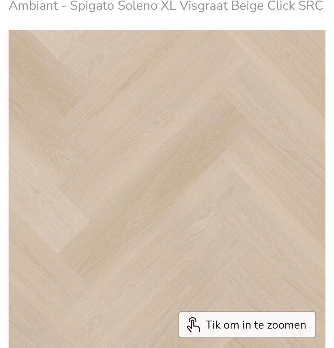 Ambiant - Spigato Soleno XL Visgraat Beige Click SRC, 75 m² of meer, Beige, Ophalen of Verzenden, Zo goed als nieuw