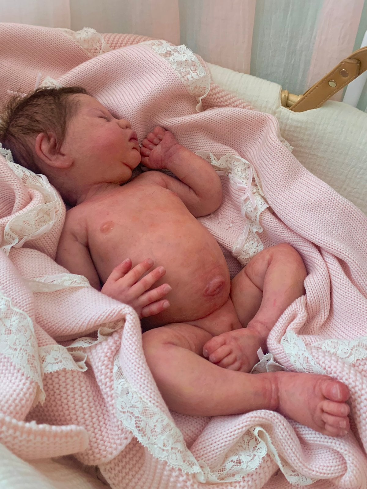 Reborn baby Fullbody siliconen Mia van Izzy Zhao, Verzamelen, Ophalen, Nieuw, Babypop, Levensecht of Reborn