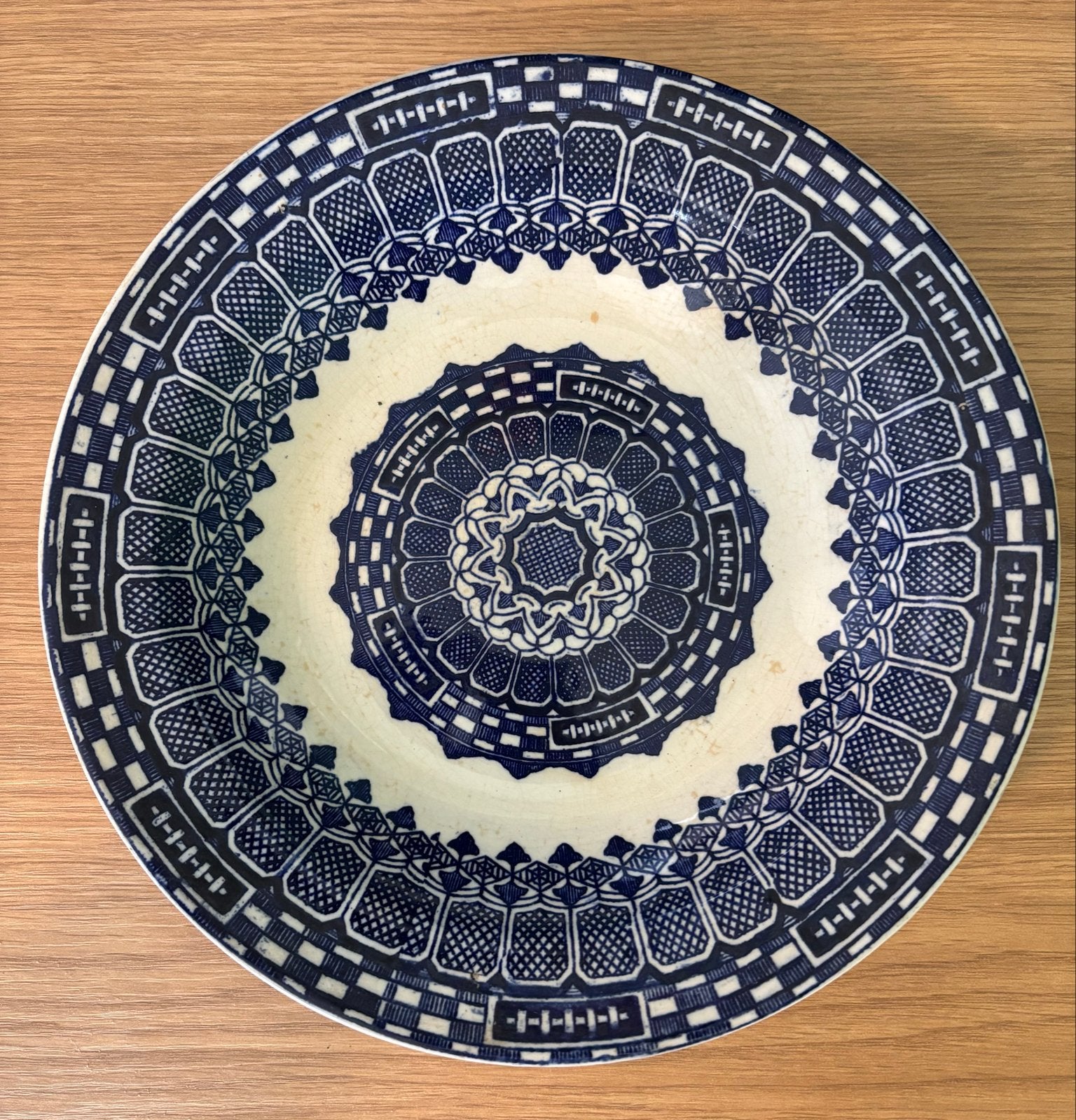 Antiek Petrus Regout Maastricht Alpine diep bord, Ophalen of Verzenden