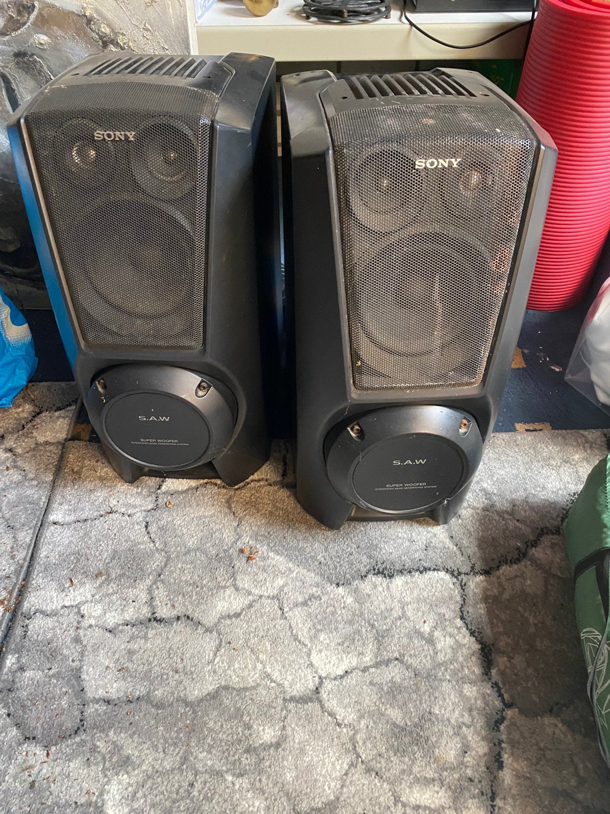 Twee grote sony boxen, Audio, Tv en Foto, Luidsprekers, Ophalen, Gebruikt, Sony