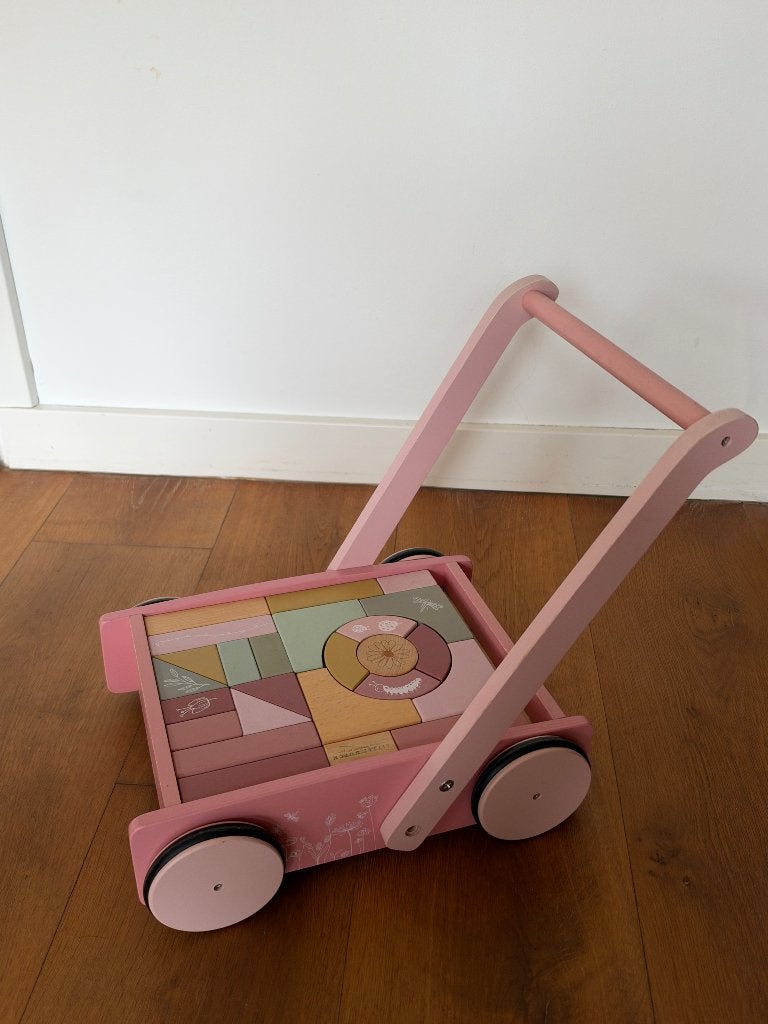 Loopwagen blokken - Little Dutch, Ophalen, Gebruikt, Overige typen, Met wieltjes