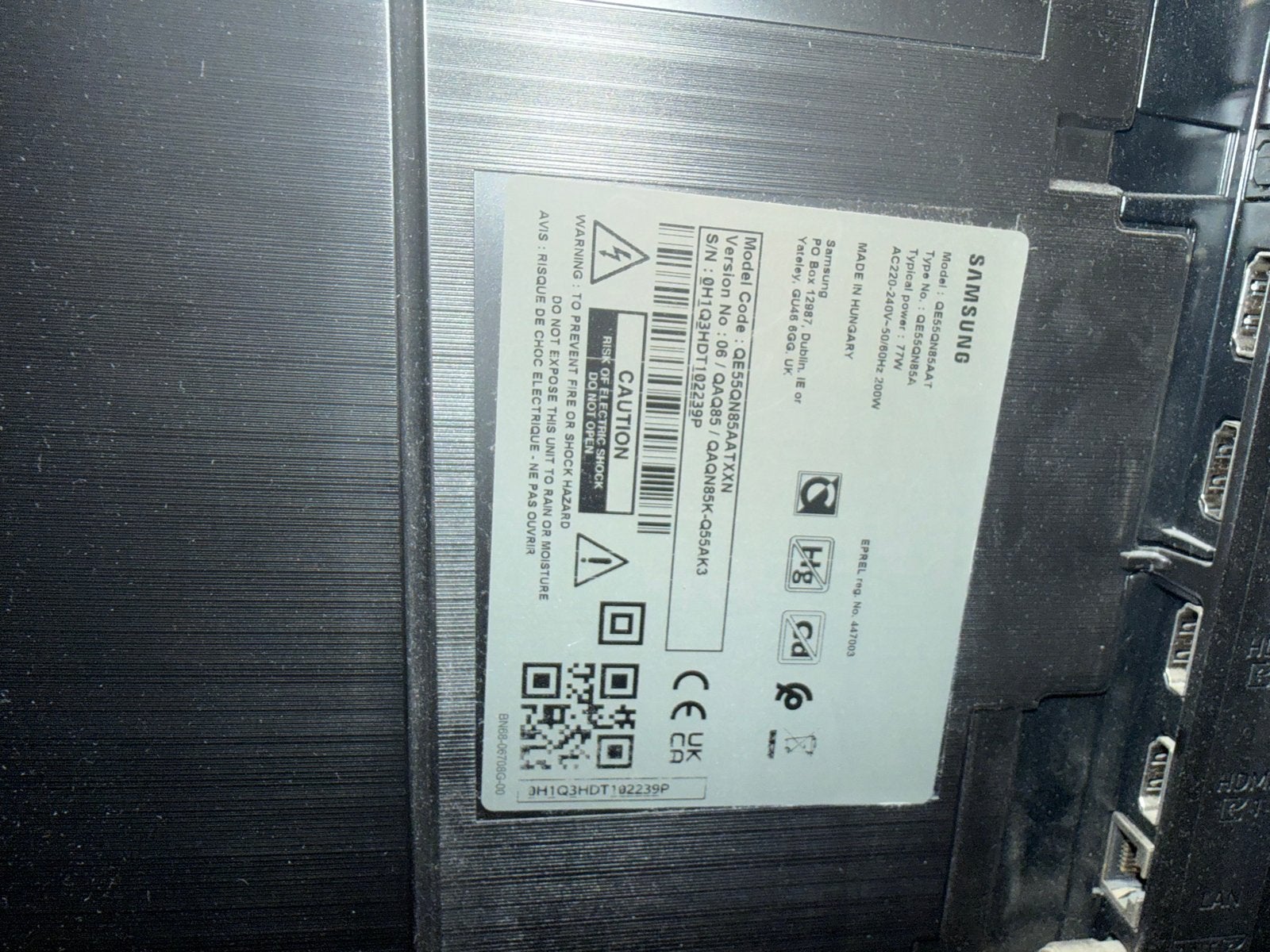 Samsung QLED TV QE55Q60BAATXXN - Defect, Ophalen, QLED, Samsung, 4k (UHD)