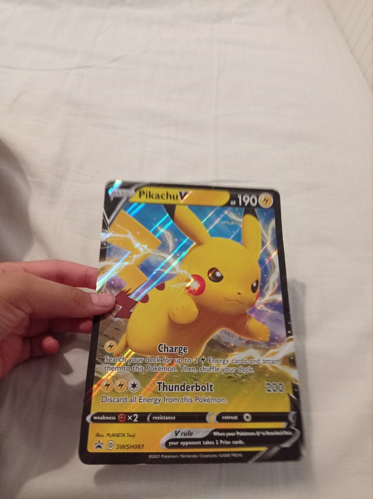 Jumbo pokemon pikachu v kaart, Ophalen of Verzenden