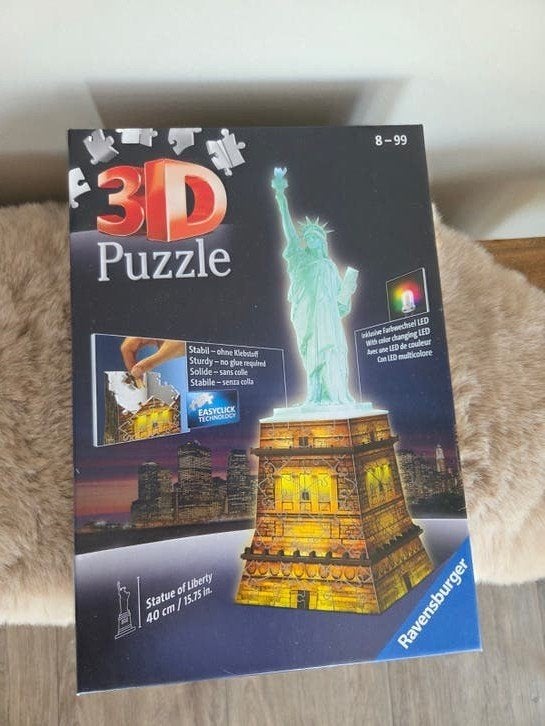 3D Puzzel Vrijheidsbeeld - Ravensburger (1x gebouwd), Ophalen of Verzenden, Meer dan 50 stukjes, Zo goed als nieuw, 6 jaar of ouder