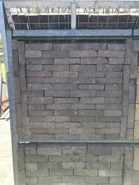 oud gebakken klinkertjes waaltjes ca. 5x5x20cm.bonte kleur