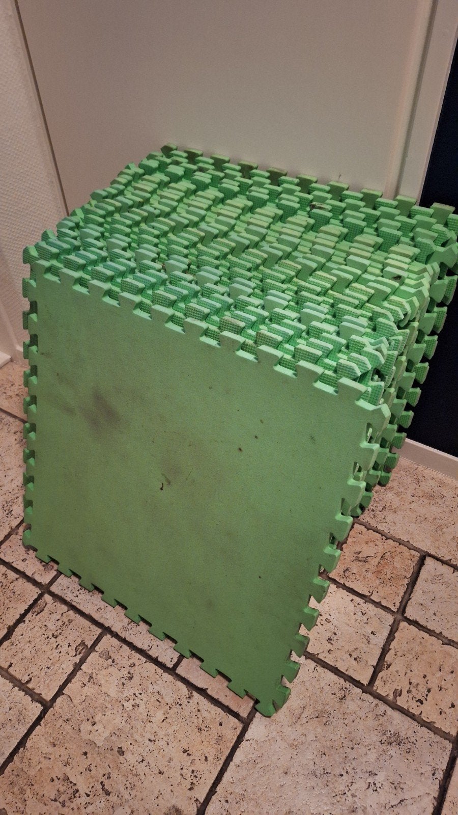 Foam tegels 60x60 cm - Groen, Ophalen, Gebruikt