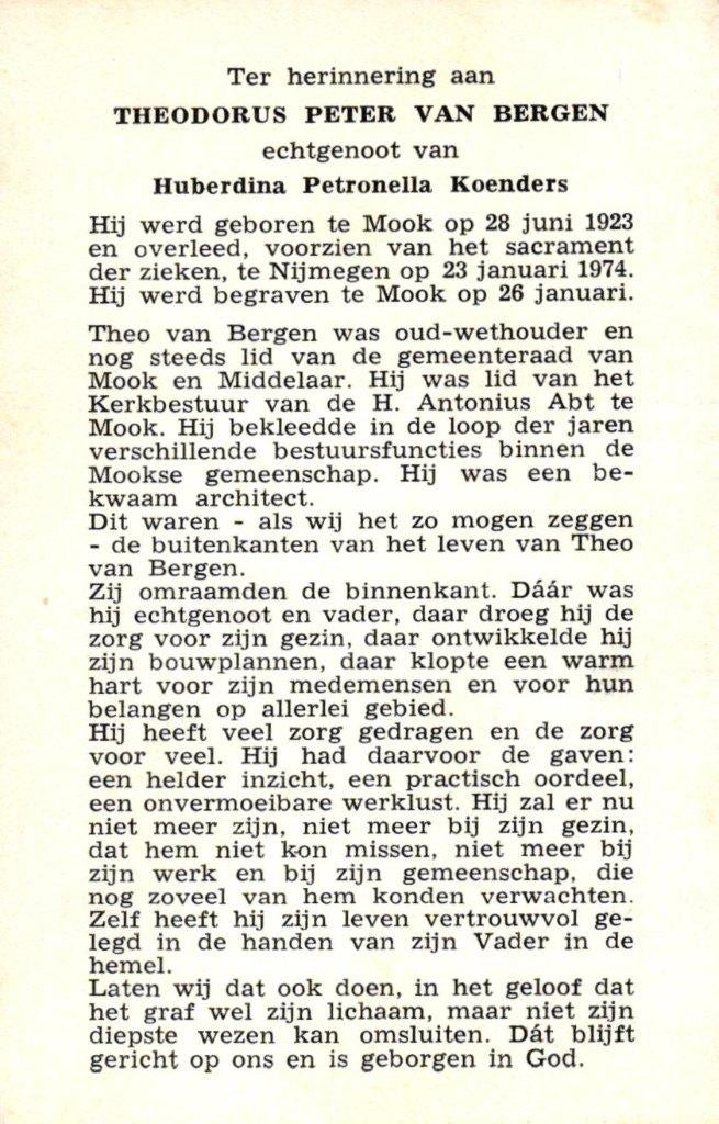 Bergen van Theodorus Peter 1923-1974 Mook, Ophalen of Verzenden