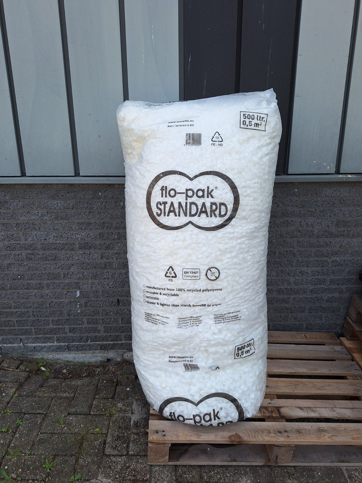 3 zakken Flo-pak Standard opvulchips 500 liter, Ophalen