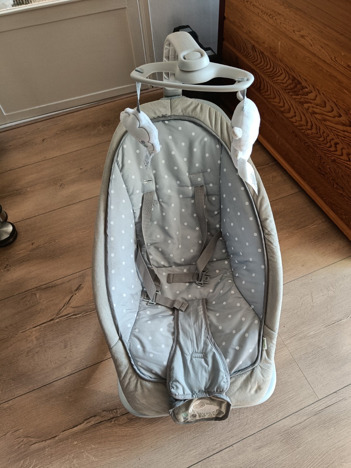 Ingenuity Rocking Seat Lamb 2-in-1 Schommelstoel - Grijs, Ophalen, Zo goed als nieuw