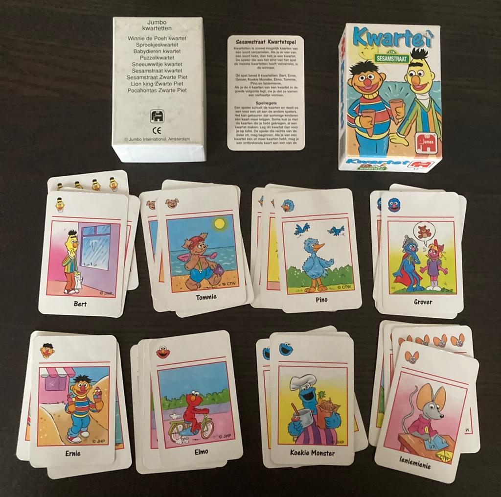 Leuk vintage Sesamstraat kwartet, Verzamelen, Ophalen of Verzenden, Gebruikt, Kwartet(ten)