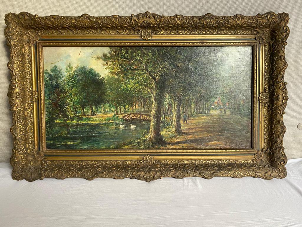 Prachtig antiek schilderij met antieke lijst, Ophalen