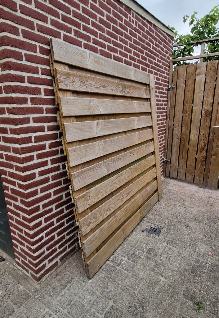Schuttingdeel, geïmpregneerd, 22 planken, Ophalen, Zo goed als nieuw