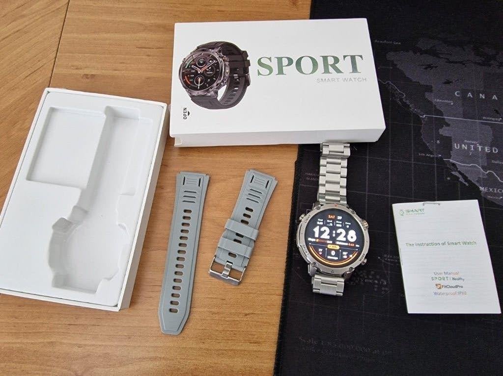 Sport Smartwatch met Lange Batterijduur, Ophalen of Verzenden, Zo goed als nieuw, Waterdicht, Conditie