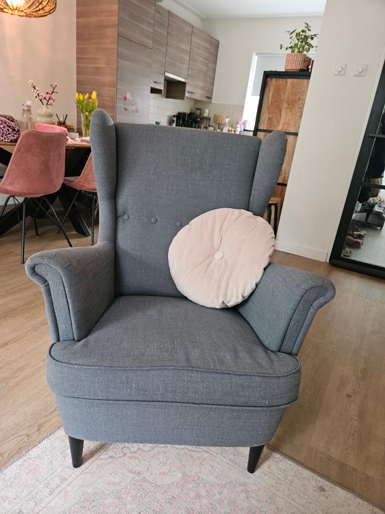 IKEA fauteuil grijs in goede staat, Ophalen, 75 tot 100 cm, Zo goed als nieuw, 75 tot 100 cm