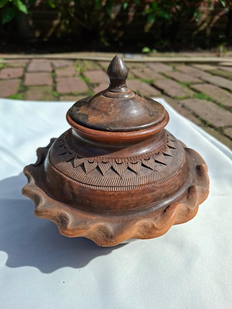 Aardewerk pot met deksel, Ophalen of Verzenden