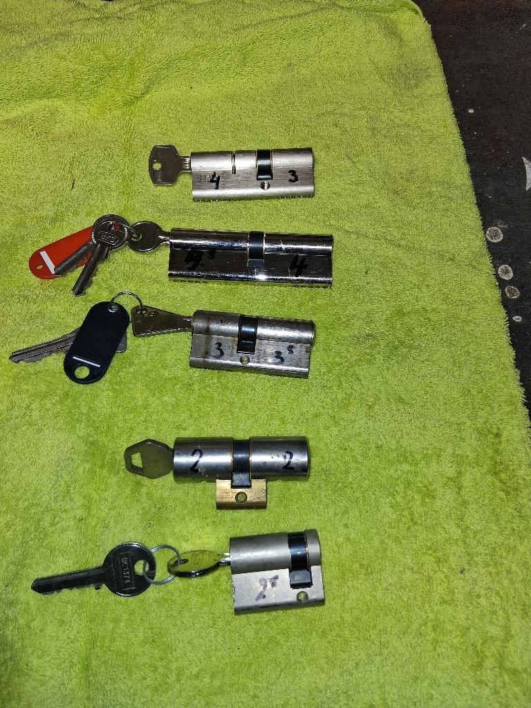 Cilindersloten, Ophalen of Verzenden, Gebruikt, Koper of Messing, Overige typen