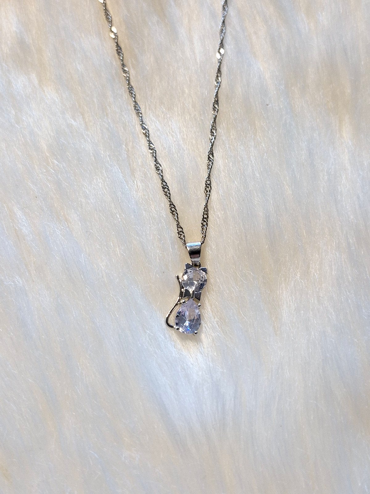925 Zilveren Ketting met Hanger en Kristallen, Ophalen of Verzenden