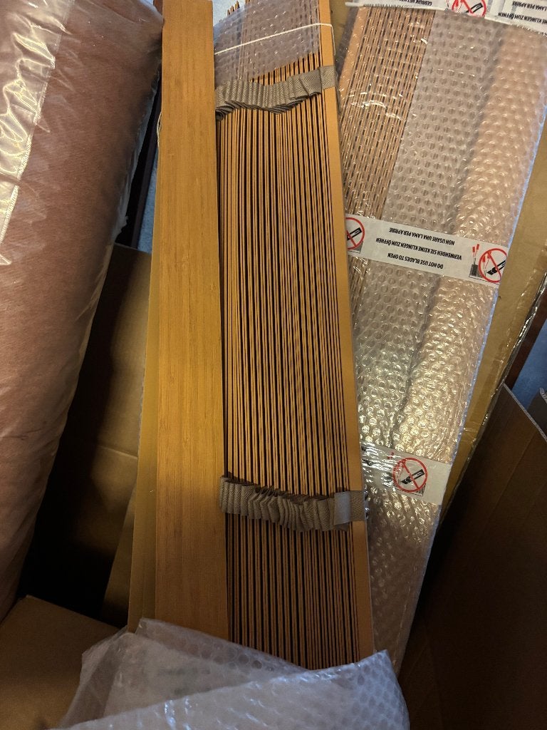 2 stuks bamboe jaloezieën nieuw 122 x 230 / 128 x 237 cm, Jaloezie, Overige merken, 128 cm, Nieuw