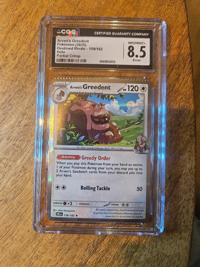 Arven's Greedent (DRI 159) - NM/MINT+ CGC 8.5 ERROR, Ophalen of Verzenden, Nieuw, Losse kaart, Foil