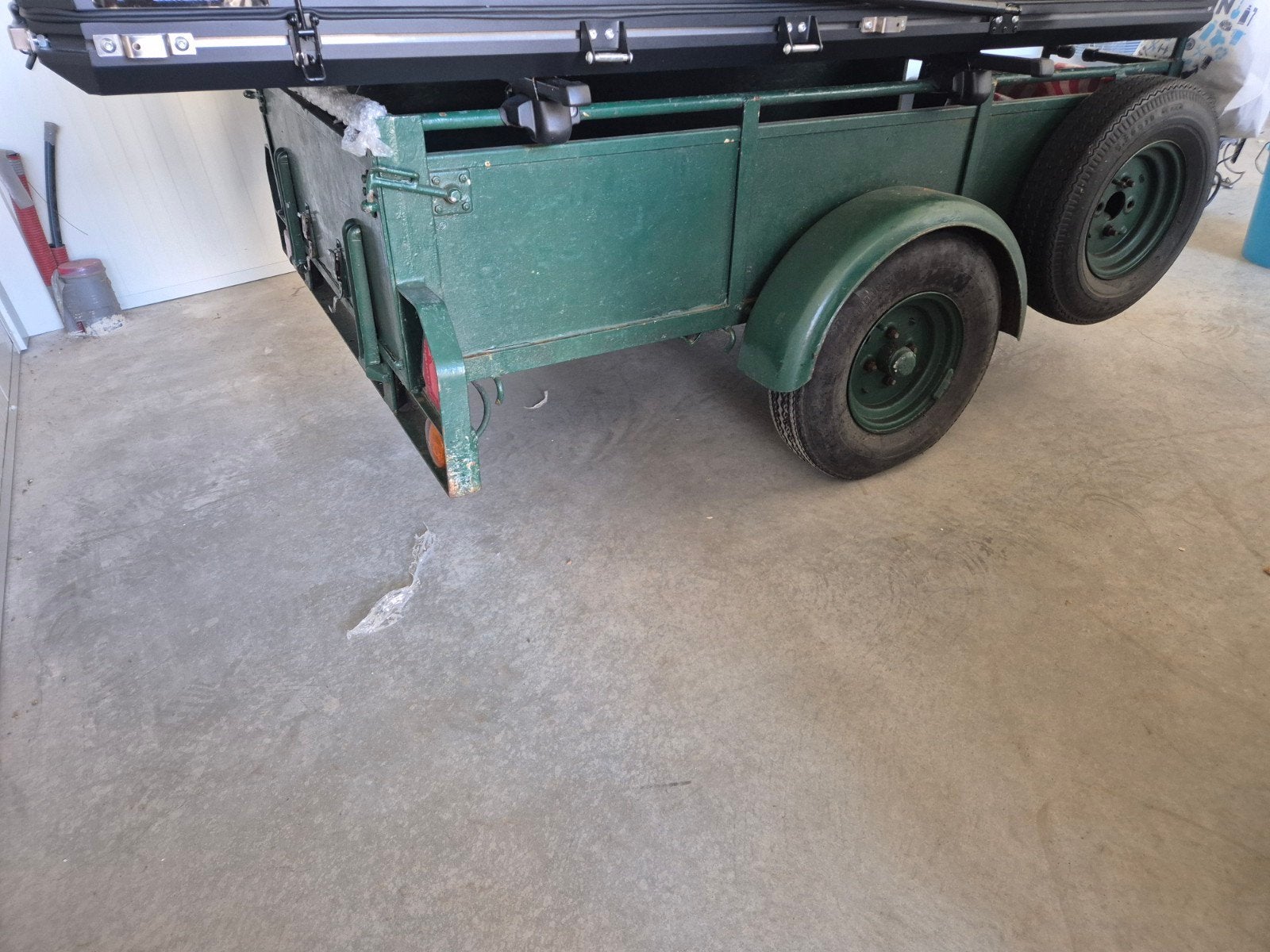 Goeie hele handige donker groen aanhangwagen+EVT MET DAKTENT, Ophalen of Verzenden, Gebruikt, BMW