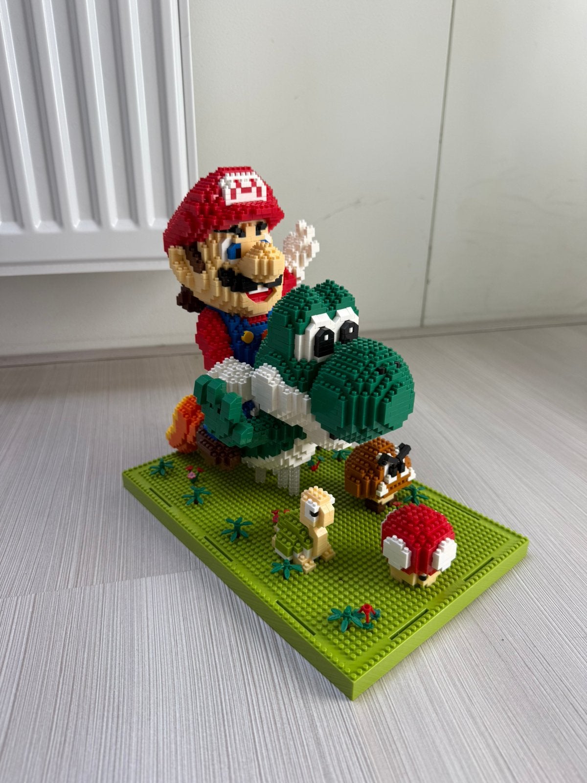 Super mario nano blocks met yoshi, Ophalen, Zo goed als nieuw, Beeldje of Poppetje