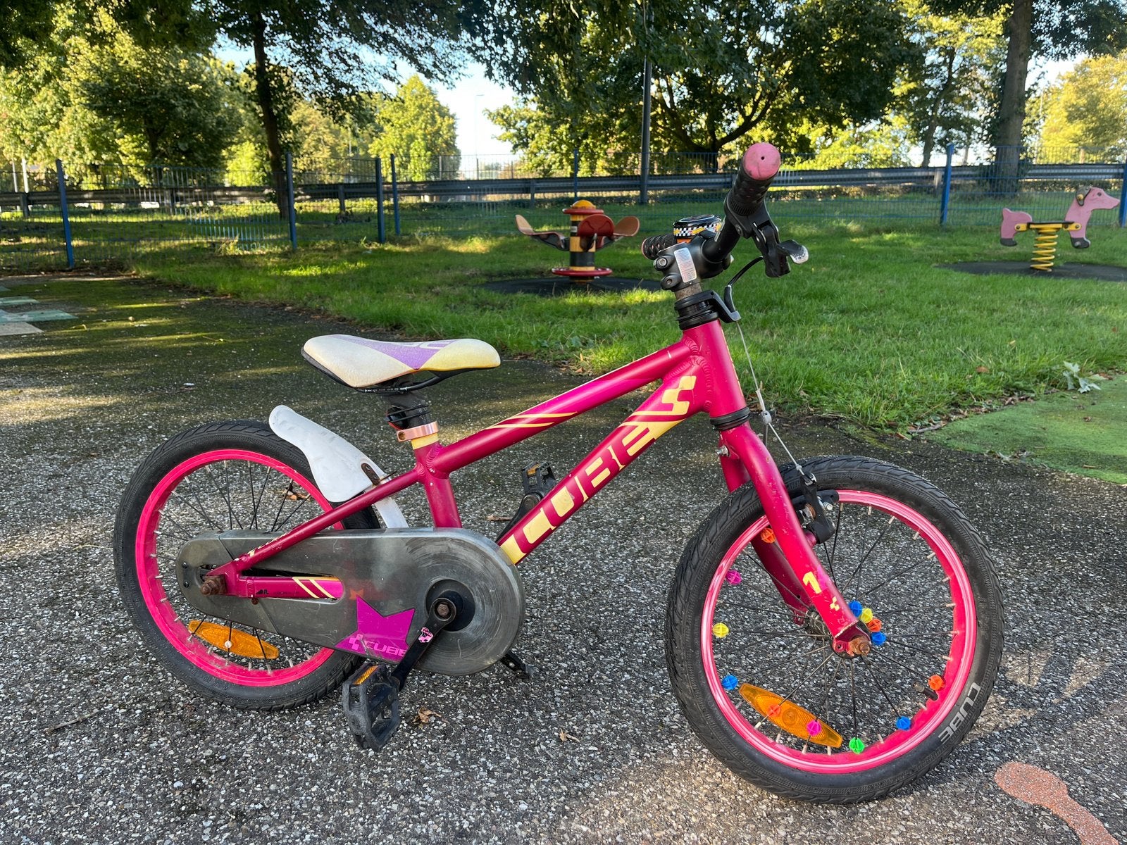 Cube kinderfiets - mountainbike kind 16 inch, Ophalen, Gebruikt, Terugtraprem, 16 tot 20 inch