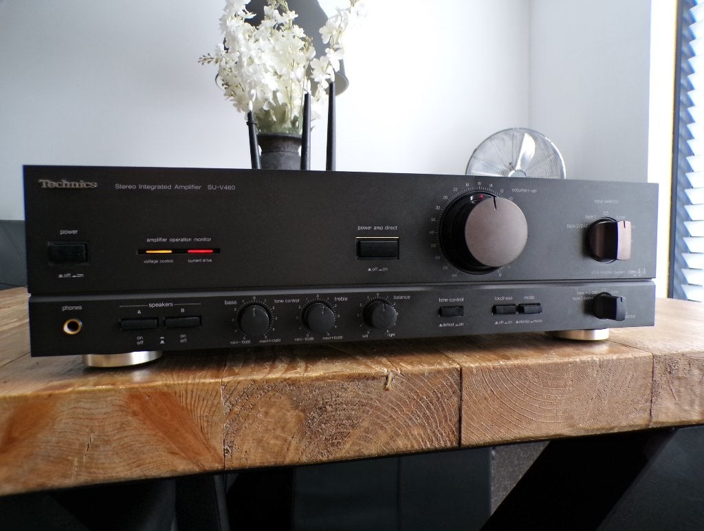 Zeer mooie Technics Class AA versterker type SU-V460, Overige merken, Gebruikt, Ophalen of Verzenden, 120 watt of meer