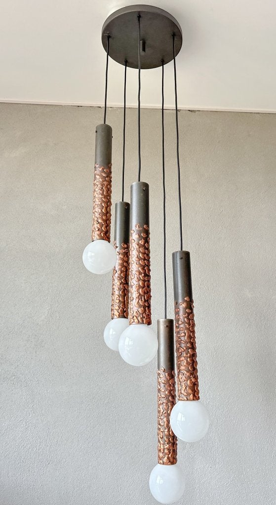 Vintage cascade lamp Glashütte Limburg, Niet ingevuld, Niet ingevuld, Brugalistisch, Zo goed als nieuw