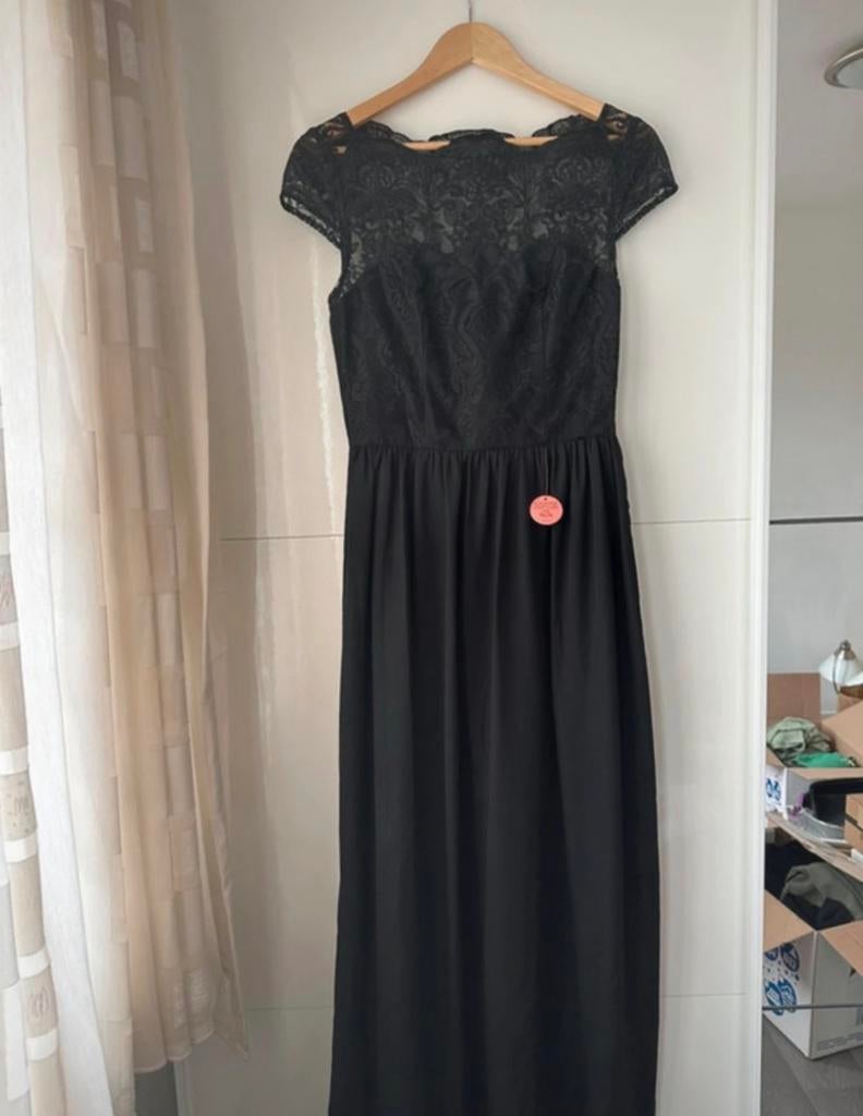 Zwarte Jurk | Chi Chi London, Maat 38/40 (M), Galajurk, Zwart, Nieuw