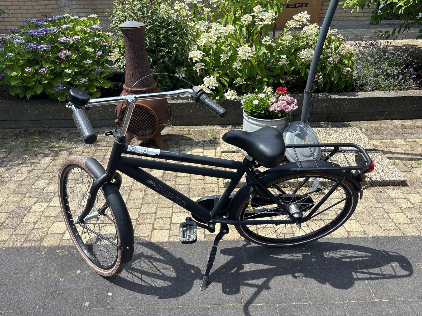 Cortina U4 Transportfiets - Mat Zwart 24 inch, Fietsen en Brommers, Fietsen | Jongens, Ophalen, Terugtraprem, Versnellingen, Cortina