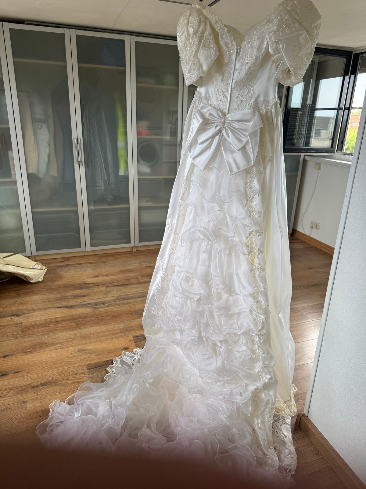 Tweedehands Bruidsjurk San Patrick Maat 36 met Petticoat, Ophalen of Verzenden, Gedragen, Wit, Trouwjurk