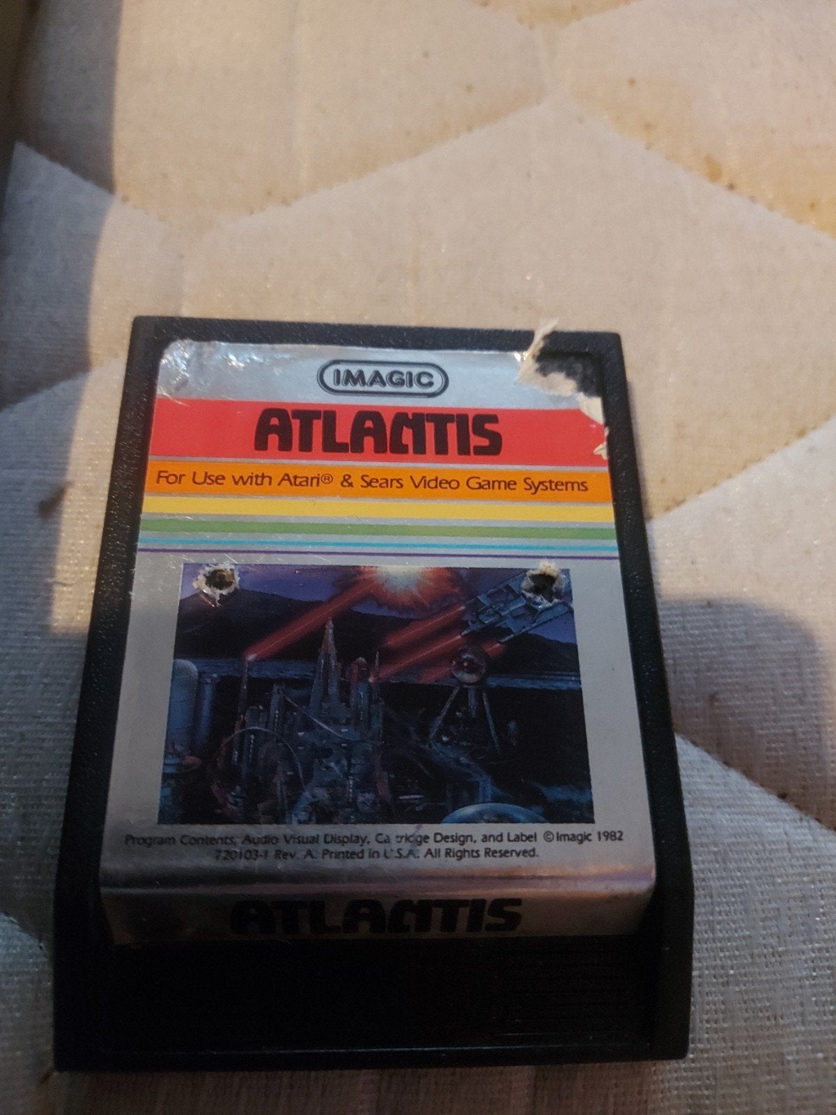 Atlantis (1982) Imagic - Atari 2600 Game Cartridge, Spelcomputers en Games, Games | Atari, Ophalen of Verzenden
