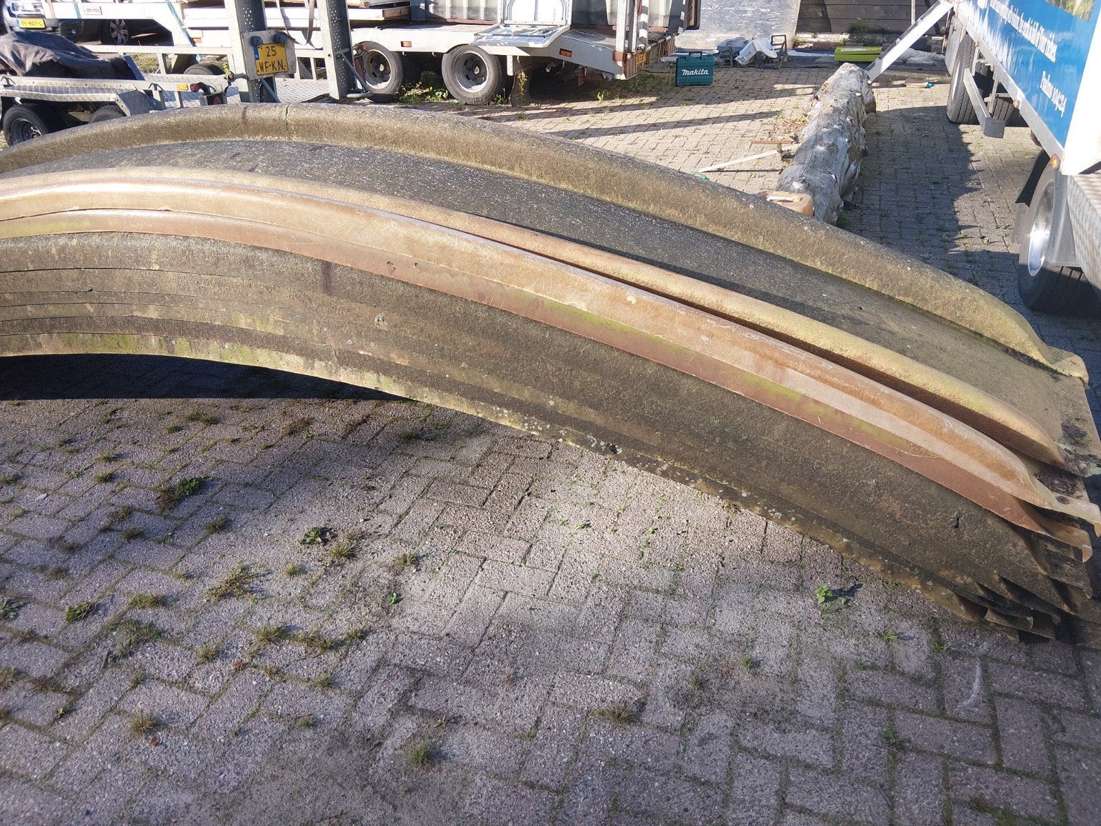 Gebruikte golfplaten voor dakbedekking polyester, Doe-het-zelf en Verbouw, Overige materialen, Gebruikt, Ophalen of Verzenden