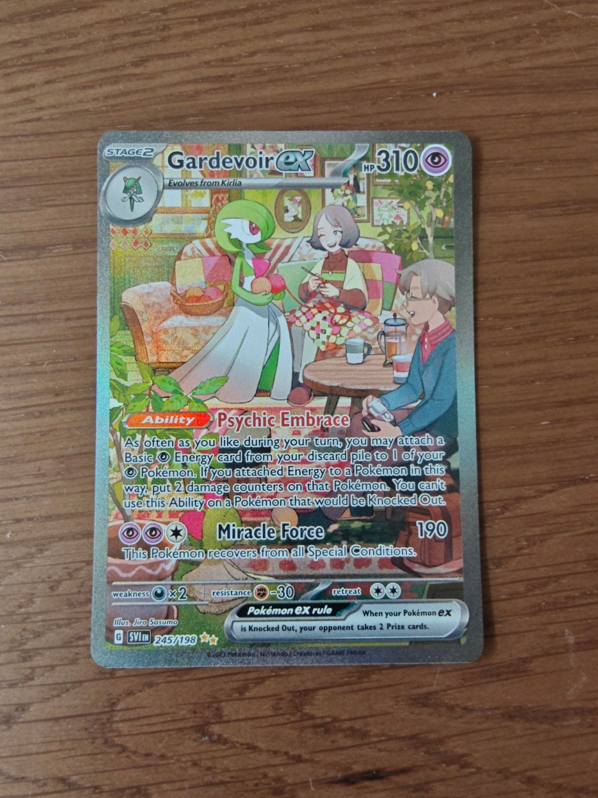 Gardevoir ex 245/198 Full Art Pokémon Kaart, Ophalen of Verzenden, Zo goed als nieuw, Losse kaart