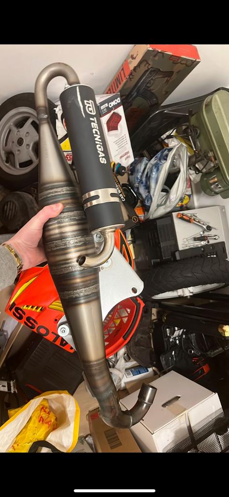 Technigas terugloop uitlaat voor 125/180cc, Ophalen of Verzenden, Zo goed als nieuw, Uitlaat, Piaggio